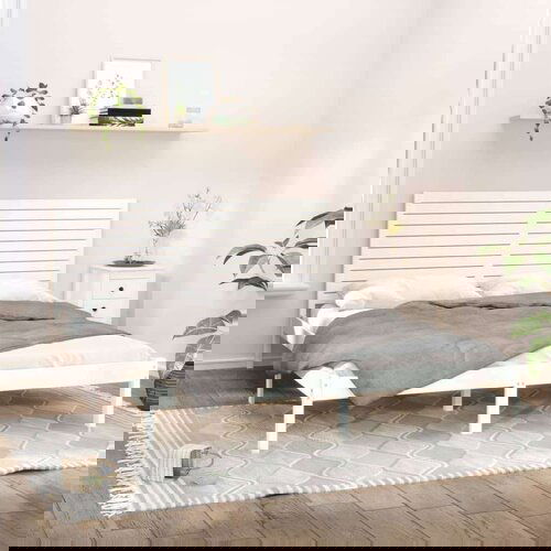 Za krevet od masivne borovine bijeli 200 x 200 cm Cene