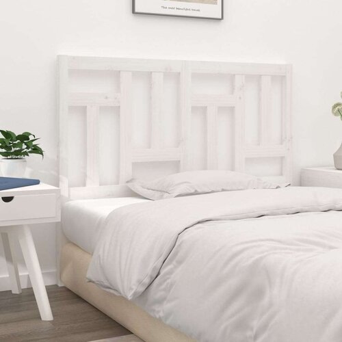  Uzglavlje za krevet bijelo 145 5x4x100 cm od masivne borovine Slike