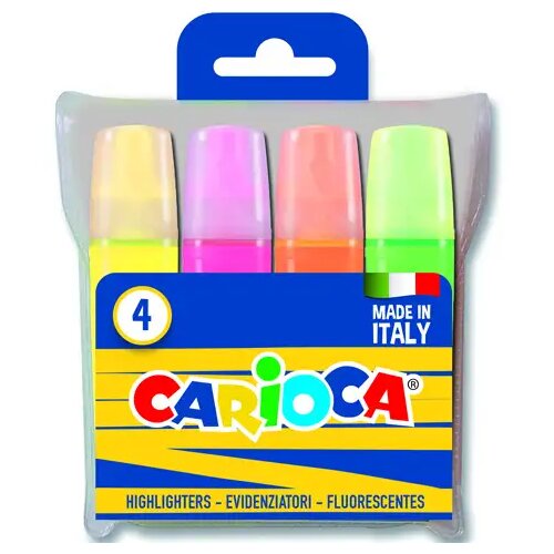 Carioca 4-delni komplet barvnih fluorescentnih markerjev - Cene