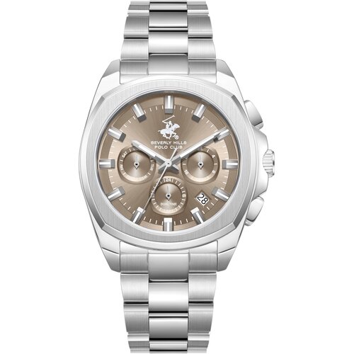 Beverly Hills Polo Club Muški sat BP3907X.360, Bež kućište, Srebrne boje Cene