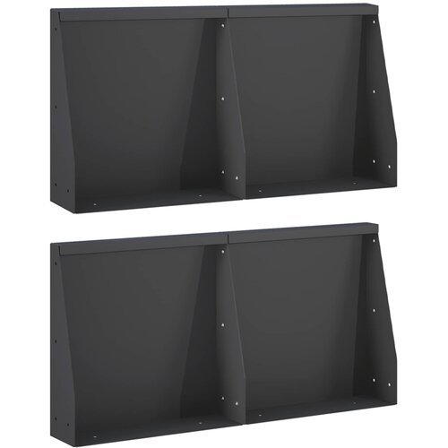  Zid za zadržavanje 4 kom. 40 x 12 x 40 cm Čelik Crna Cijene