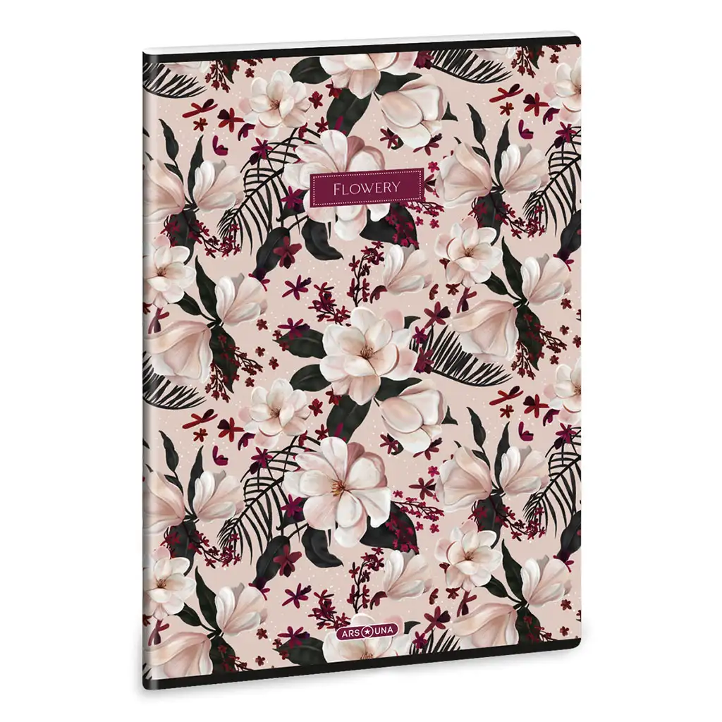 Ars Una flowery pink ekstra spajalica kvadratična bilježnica A/4 Cijene