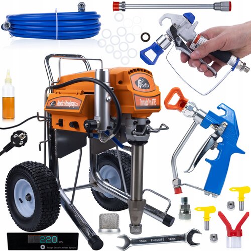 Rosfix Set za barvanje in kitanje Tornado Pro RTR5 UltraSpray 2200W 22MPA 6,5L/min + Barvni in kitanjski pištol Black Spray BS500, (21656735) Cene