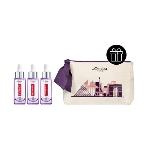 L'Oréal Paris Revitalift Filler HA 1,5% Set 3x serum za lice 30 ml + kozmetička torbica 1 kom za ženske