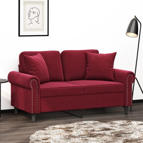 vidaXL Okrasna blazina 2 kosa vinsko rdeča 40x40 cm žamet Cene
