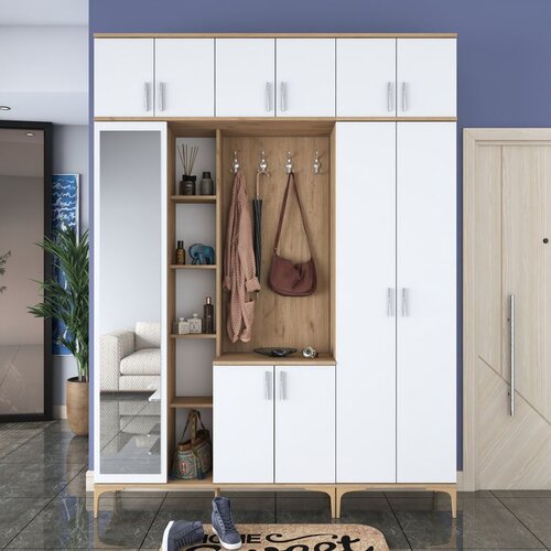 Hanah home EA128 - 2795 walnutwhite hall stand Cene