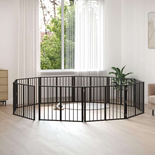  Pasja vrata 10 pcs Črna 80 x 60 cm Cinkana jeklena, (5000232696) Cene