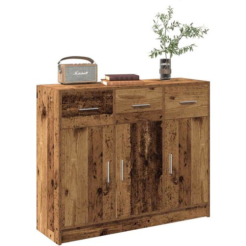 VidaXL Komoda starinski les 91x28x75 cm iverna plo&amp;scaron;ča Slike