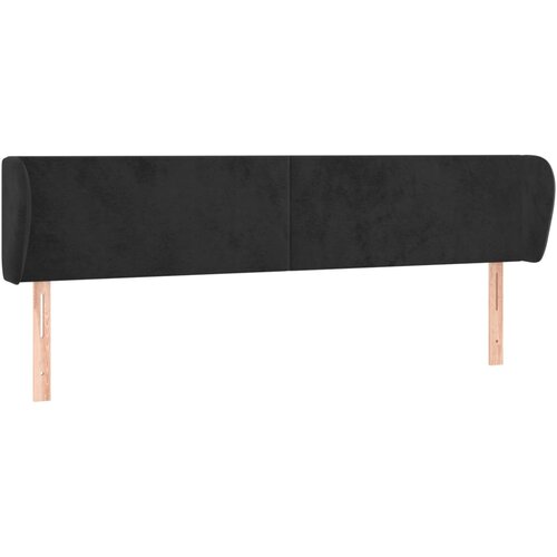 Maison Chic posteljno vzglavje - vzglavna omarica - nočna omarica z u&amp;scaron;esi črno 203x23x78/88 cm žamet, (21712794) Slike