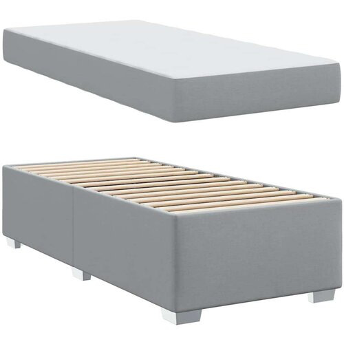 VidaXL krevetna konstrukcija ostalo svjetlosiva 100 x 200 cm tkanina Slike