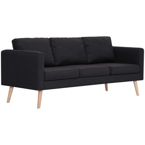 Maison Chic kavč - Sofa - Kanape trosed iz blaga črn, (21726644) Cene