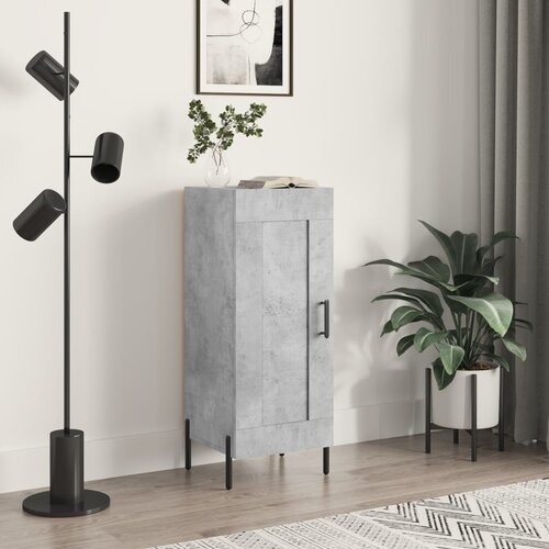 VidaXL Komoda betonsko siva 34,5x34x90 cm inženirski les Slike