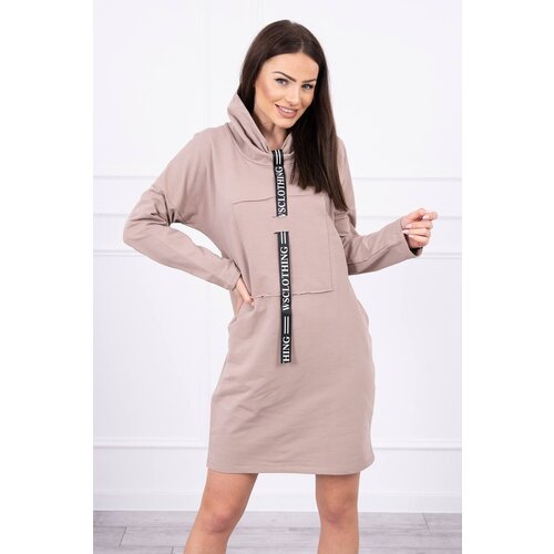 Kesi Beige dress with tie Slike