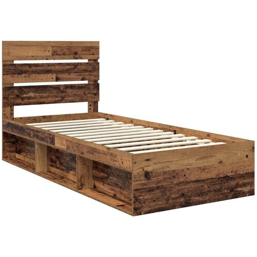  Okvir za krevet Staro drvo 90 x 200 cm Čvrsto borovo drvo Slike