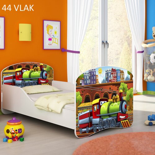  Dječji krevet ACMA s motivom 160x80 cm 44 Vlak Cene