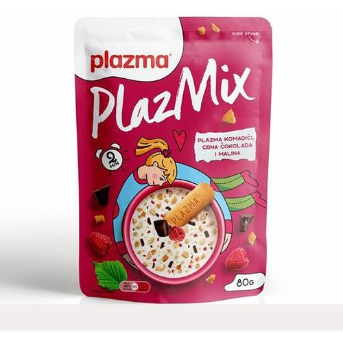 PLAZMA plazmix mešavina komadića keksa, čokolade i maline 70 g Slike