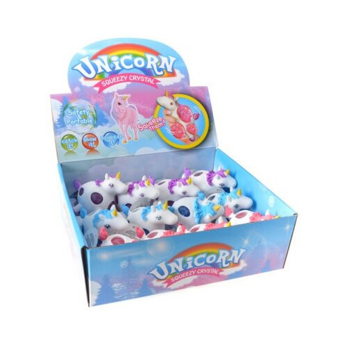 Squeezy unicorn crystal, gumena igračka, jednorog lopta, miks ( 894020 ) Slike