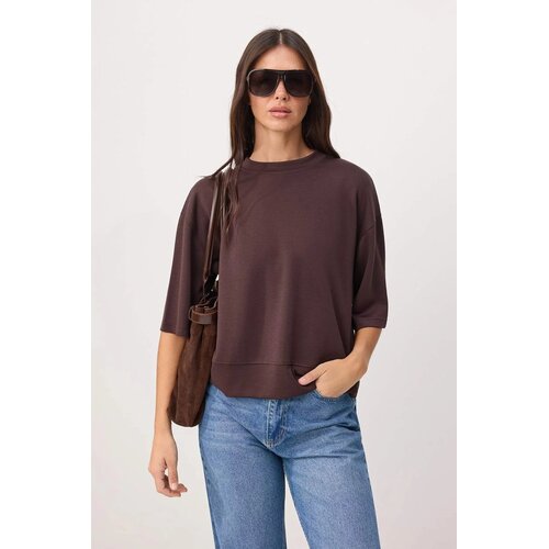 TRENDYOLMILLA Ženska majica TWOSS26TS00182, Braon Cene