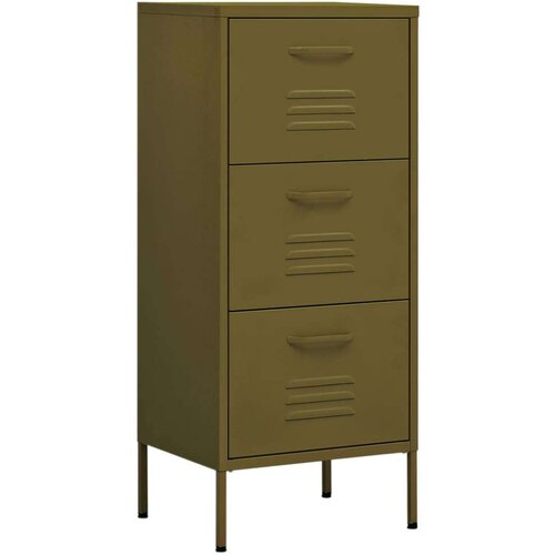 VidaXL Omara za shranjevanje olivno zelena 42,5x35x101,5 cm jeklo Slike