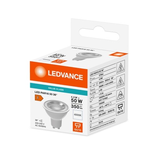  LED reflektorska sijalica PAR16 GU10/4,5W/230V 4000K 36&amp;deg; - Ledvance Slike