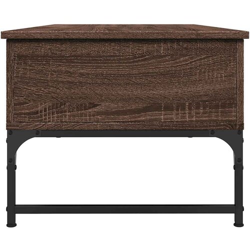  Stolić za kavu smeđa boja hrasta 100 x 50 x 40 cm drvo i metal Slike
