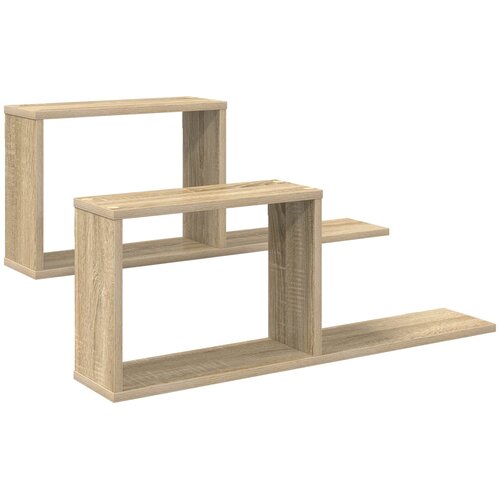 vidaXL Lebdeče police 2 pcs Sonoma hrast 80 x 15 x 30 cm, (5000307376) Cene