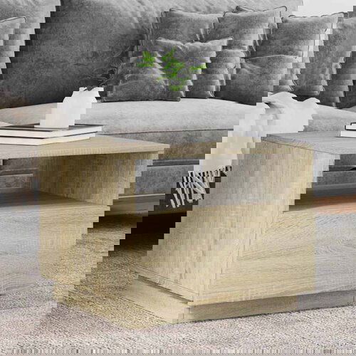 Furnova Klubska mizica z LED lučkami sonoma hrast 50x49x40 cm, (21915031) Slike