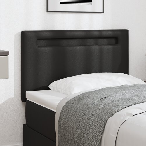 VidaXL Naslon za glavu Jednostavan dizajn Crna 90 cm Umjetna koža Slike