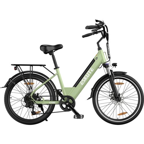 ESKUTE Mestno električno kolo C100 Step-Through, 250W 36V 10,4Ah, 25km/H - zeleno, (21960412) Cene