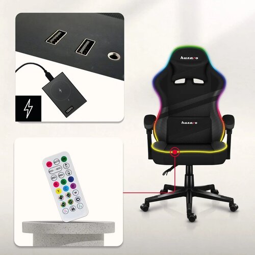 Huzaro Force 4.4 RGB Crna Gaming stolica Slike