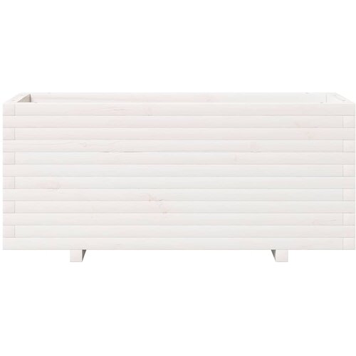  Vrtna sadilica bijela 110x40x49,5 cm od masivne borovine Slike