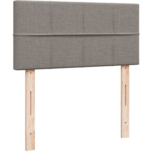  Krevet s oprugama i madracem smeđesivi 100 x 200 cm od tkanine Slike