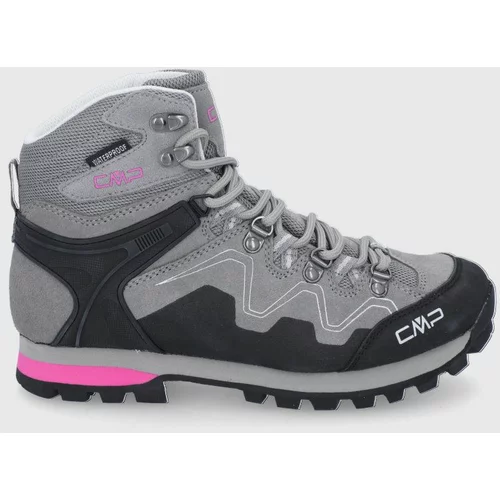 CMP Čevlji iz semiša Athunis Mid Wmn Trekking Shoe Wp ženski, siva barva