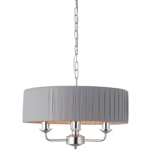  Endon 94394 - Luster na lancu HIGHCLERE 3xE14/40W/230V tamno siva/sjajni hrom Slike