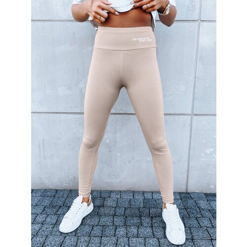 DStreet Women's sports leggings SIMPLE LIFE camel Cene