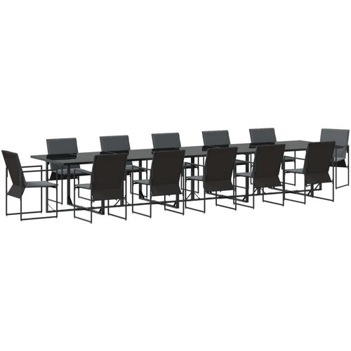  Set za blagovanje na otvorenom od 16 dijelova s jastucima čelik i tekstilen Slike