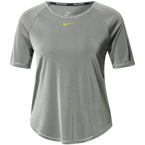 Nike Tehnička sportska majica zlatno žuta / siva / svijetlosiva
