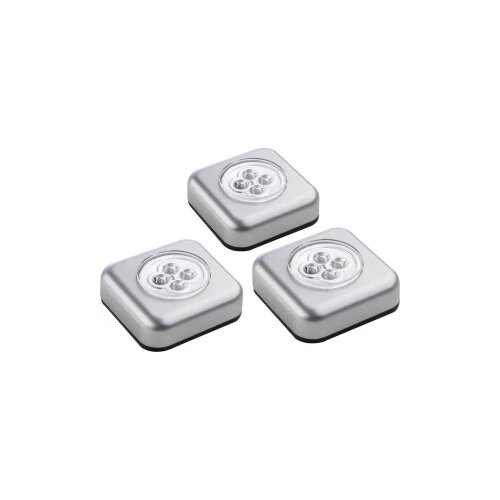 M&amp;uuml;ller Licht Majhna prenosna LED svetilka M&amp;uuml;ller 400136 srebrna 3 kosi, (20460403) Slike