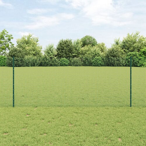 vidaXL zavarena žičana ograda s 11 U stubovima Zelena 1x25 m čelična Cijene