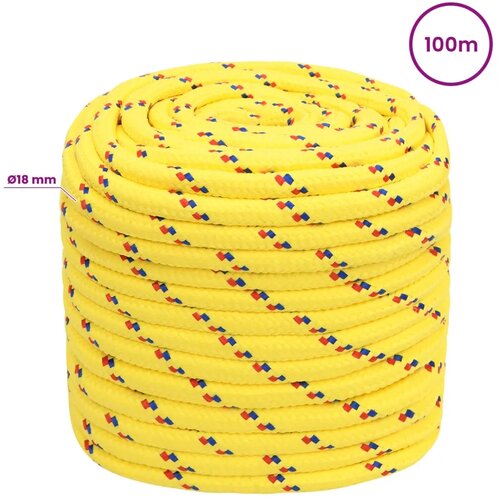  Vi&amp;scaron;enamjensko pomoćno uže 18 mm 100 m Žuta PP - Žuta 18 mm 100 m Slike