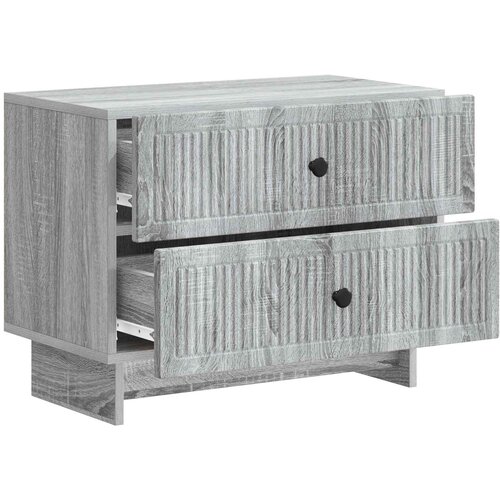  Noćni ormar Siva sonoma 62 x 34,5 x 47,5 cm Konstruirano drvo Slike