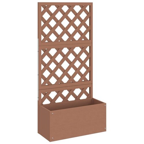  Sadilice s re&amp;scaron;etkom 2 kom smeđe 65 x 33 x 135 cm WPC - Smeđa 65 x 33 x 135 cm 2 Slike