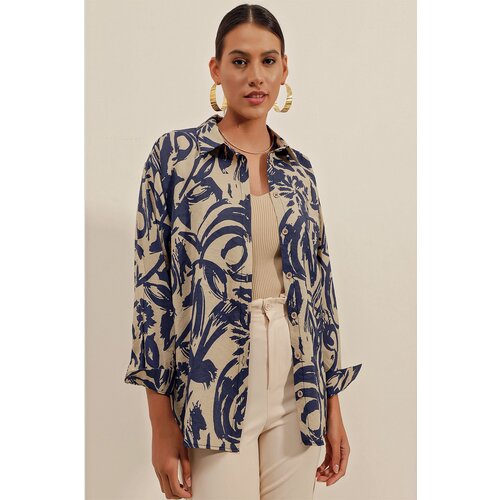 Bigdart 3900 Oversize Long Basic Shirt - Light Navy Cene