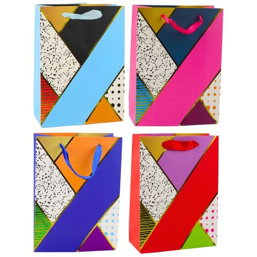  Papirnata poklon vrećica s geometrijskim uzorcima 23 x 18 x 10,5 cm Cijene