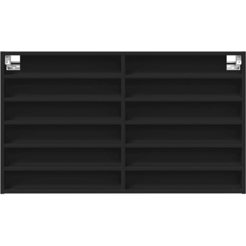  Vitrina crna 100x8,5x58 cm konstruirano drvo Slike
