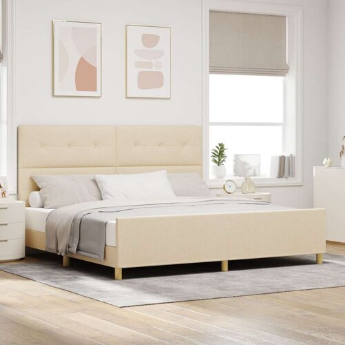  Krevet Krem 200x200 cm Tkanina Cene
