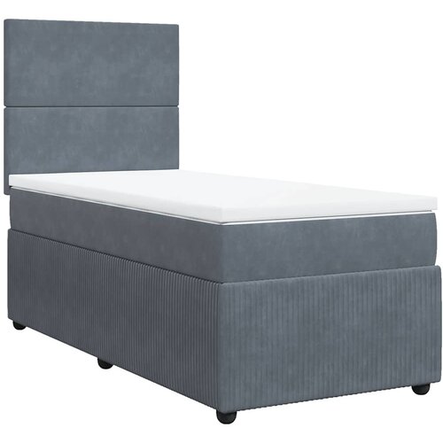 Box spring krevet s madracem tamnosivi 100x200 cm bar&amp;scaron;unasti Slike
