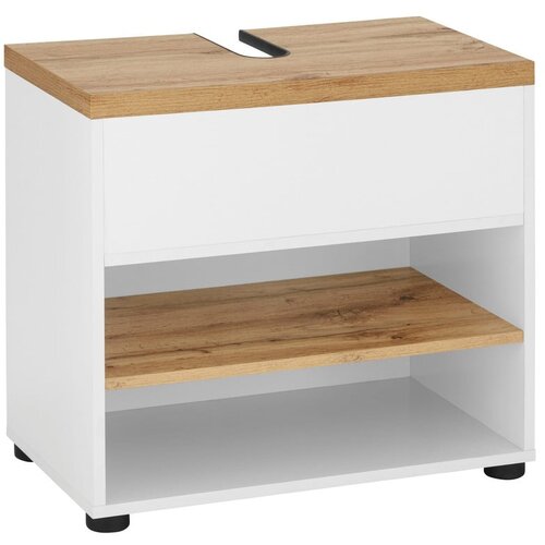 St&amp;oslash;raa bela omarica za pod umivalnik v hrastovem dekorju 60x57 cm thessa Slike