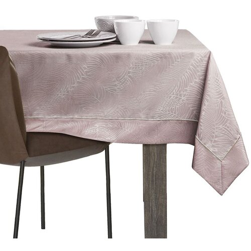 AmeliaHome Stolnjak Gaia s man&amp;scaron;etom i obrubom 110x240 cm, puderasto roza Slike