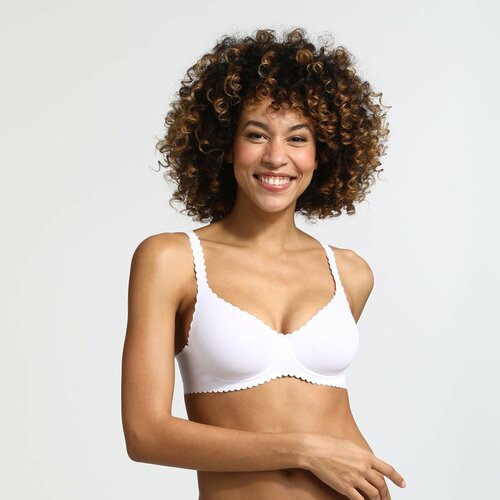 DIM BODY TOUCH UNDERWIRE BRA - Women's bra with bones - white Cene